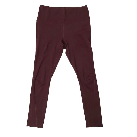 Athleta Ankle Leggings Youth XL 12/14 Burgundy Comfort Gym Training Running - Picture 1 of 11